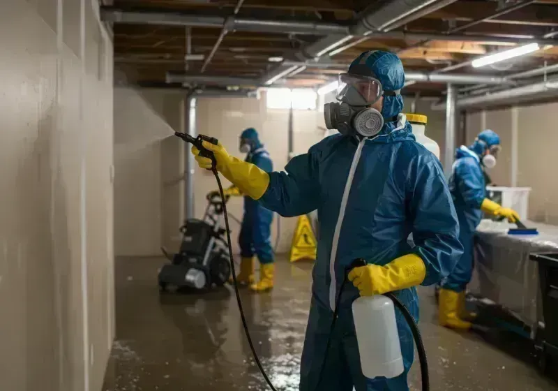 Basement Sanitization and Antimicrobial Treatment process in Estes Park, CO